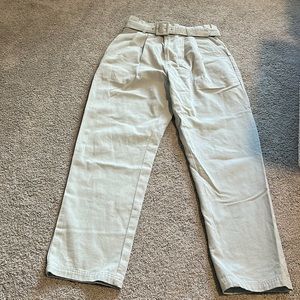 Forever 21 Light blue straight leg paper bag trouser